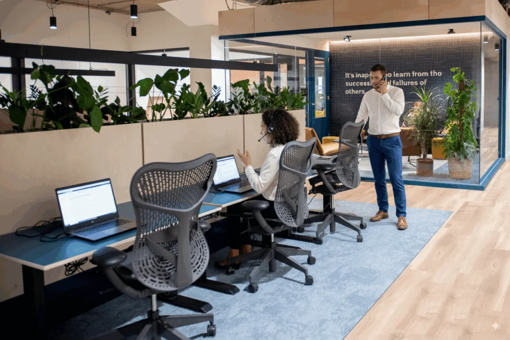 Zakelijke setting met focus op samenwerking en groei